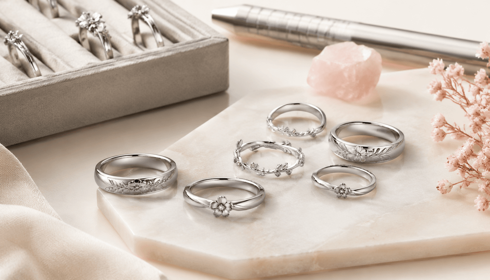 Floral Celebrations in Steel: Limited-Edition Keepsake Rings