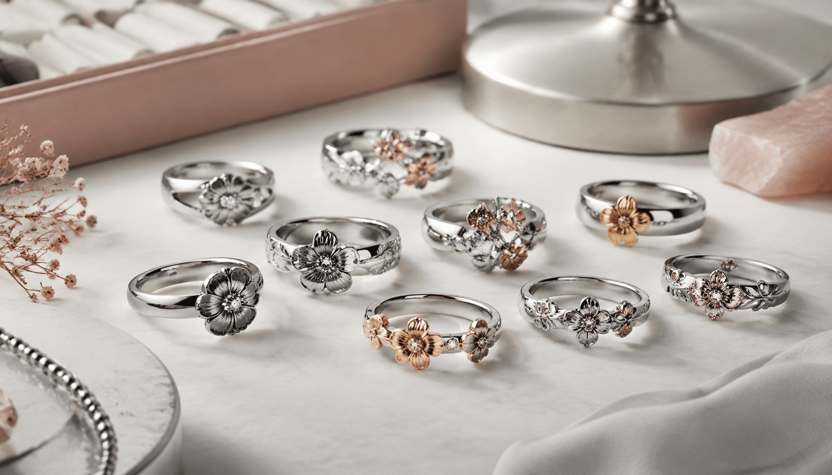 Timeless Blossoms: Seasonal & Holiday Birth Flower Rings