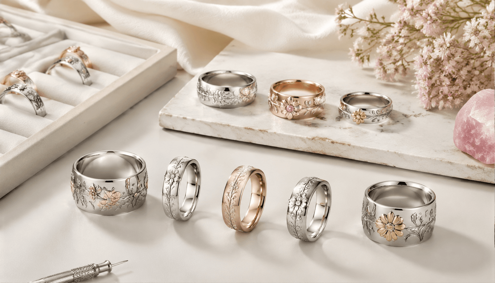 Festive Bloom: Limited-Edition Birth Flower Rings