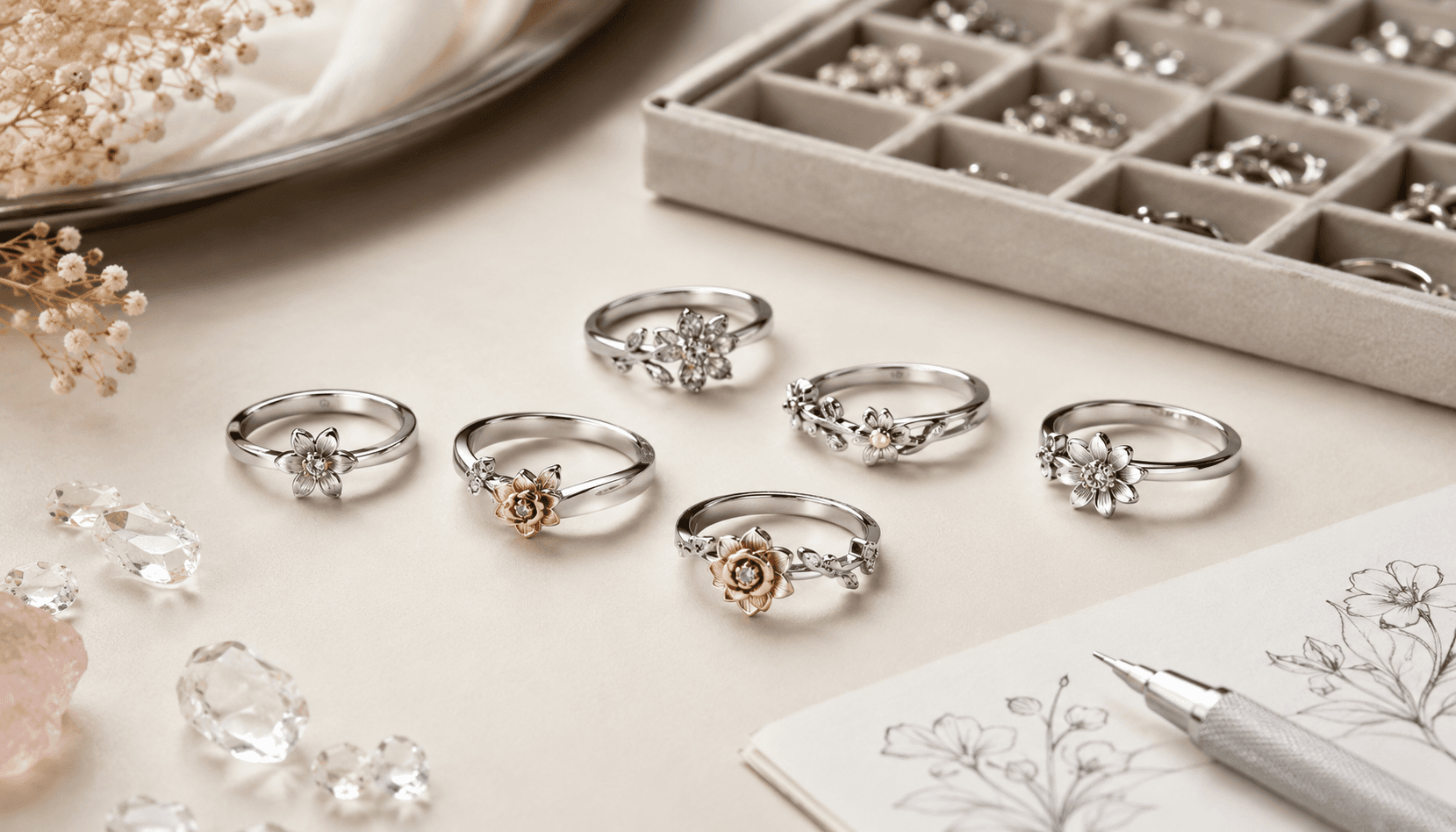 Festive Elegance: Birth Flower Rings Reimagined for the Season