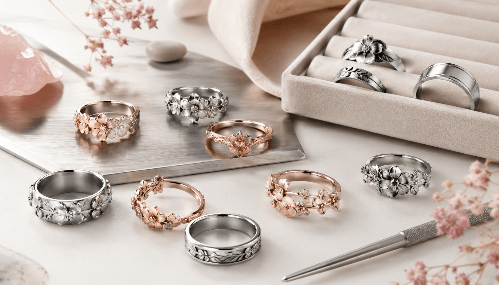 Festive Blooms in Steel: Your Seasonal Keepsake Collection