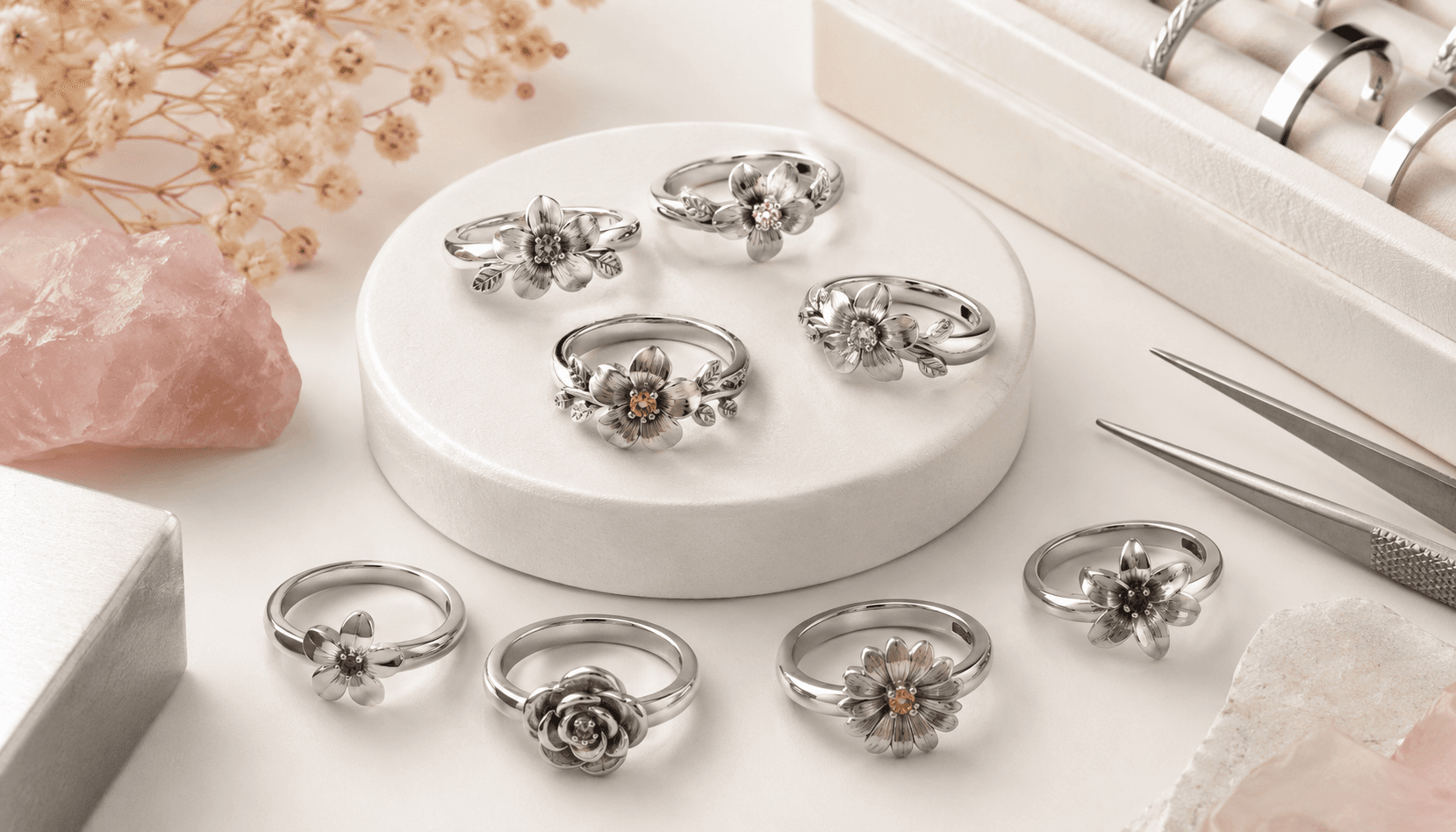 Festive Blooms: Exclusive Birth Flower Rings for Every Occasion