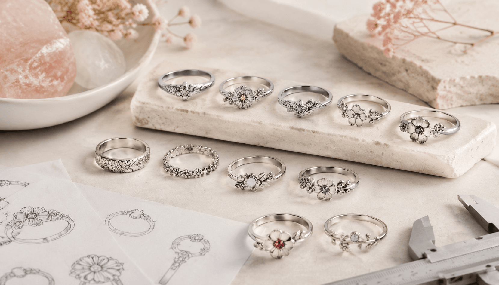 Seasonal Sparkle: Exclusive Custom Birth Flower Rings for Every Occasion