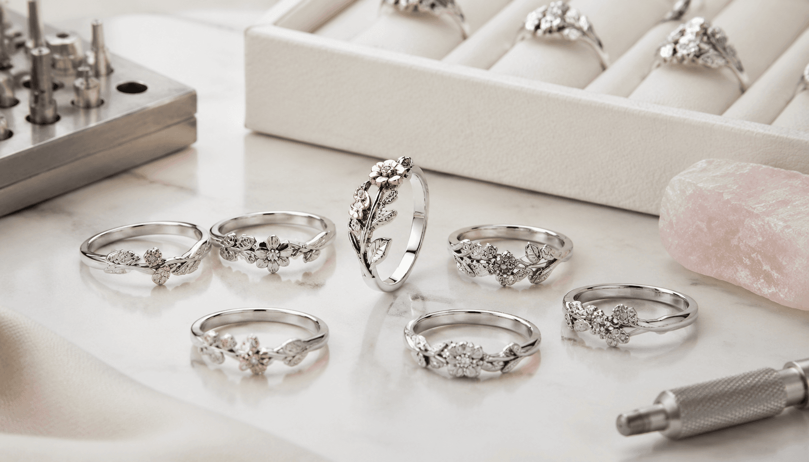 Timeless Blooms: Holiday-Ready Birth Flower Rings