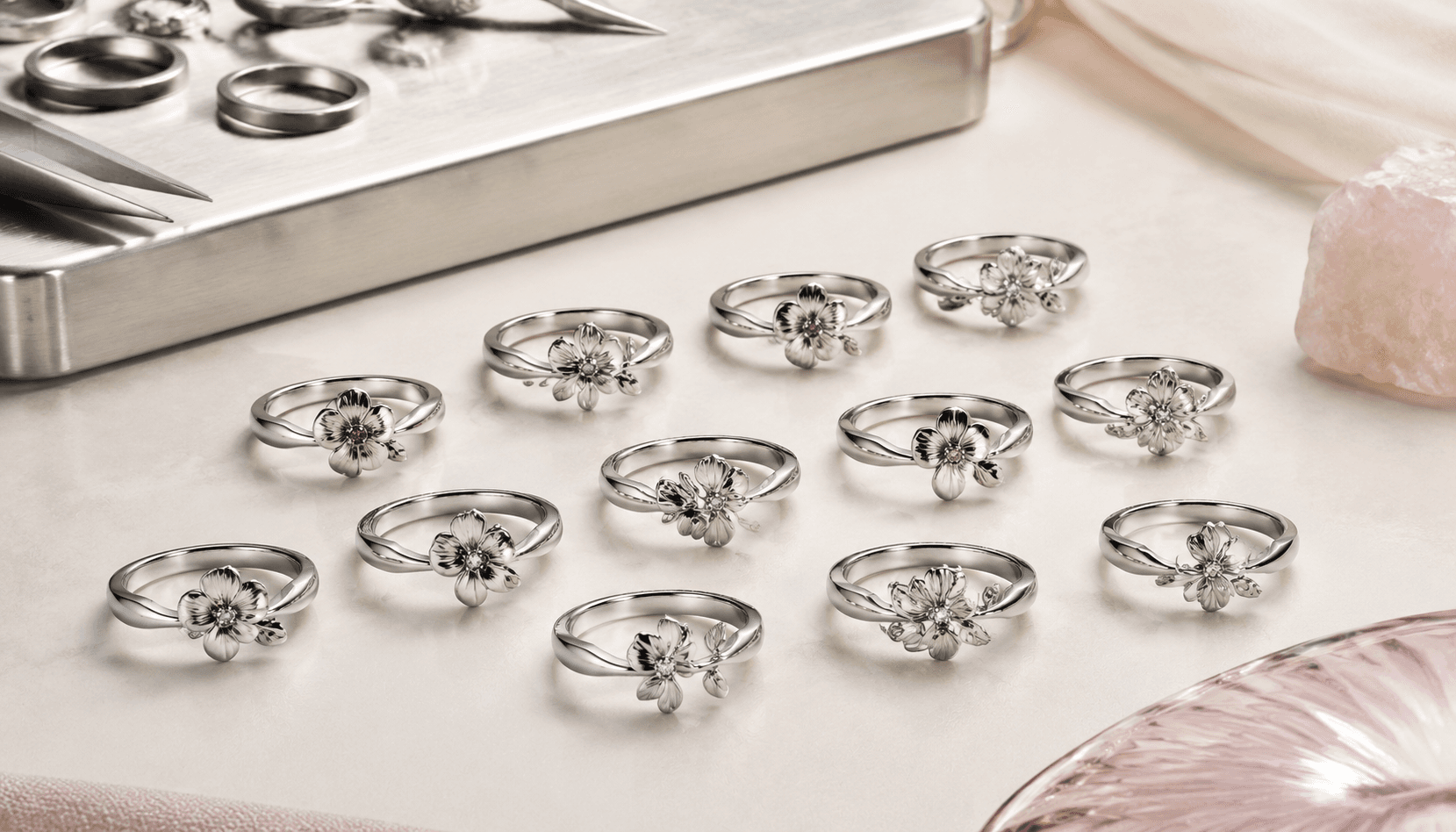 Timeless Beauty: Exclusive Seasonal Birth Flower Rings in Stainless Steel