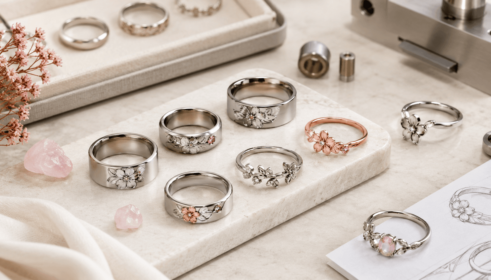 Timeless Seasonal Elegance: Custom Birth Flower Rings for Every Occasion