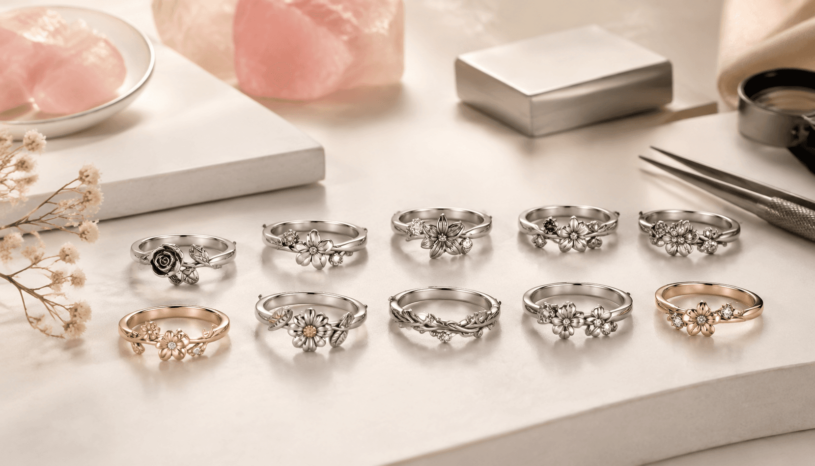 Seasonal Sparkle: Custom Birth Flower Rings for Every Occasion