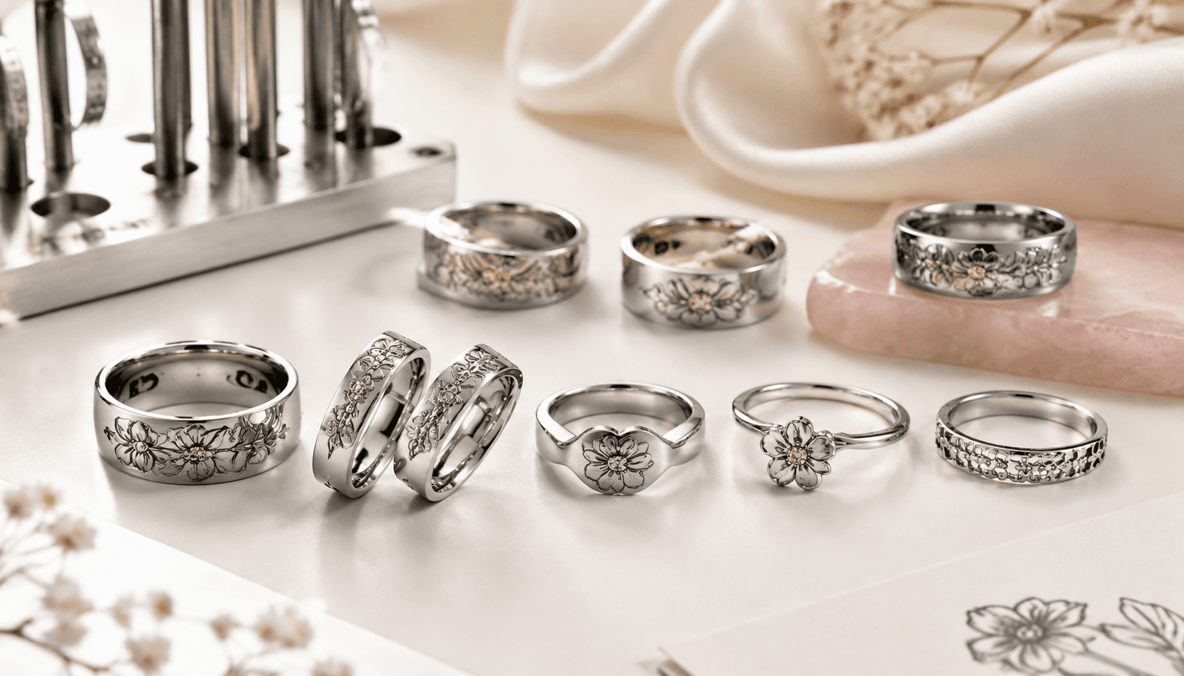 Seasonal Delights: Custom Stainless Steel Birth Flower Rings for Every Occasion
