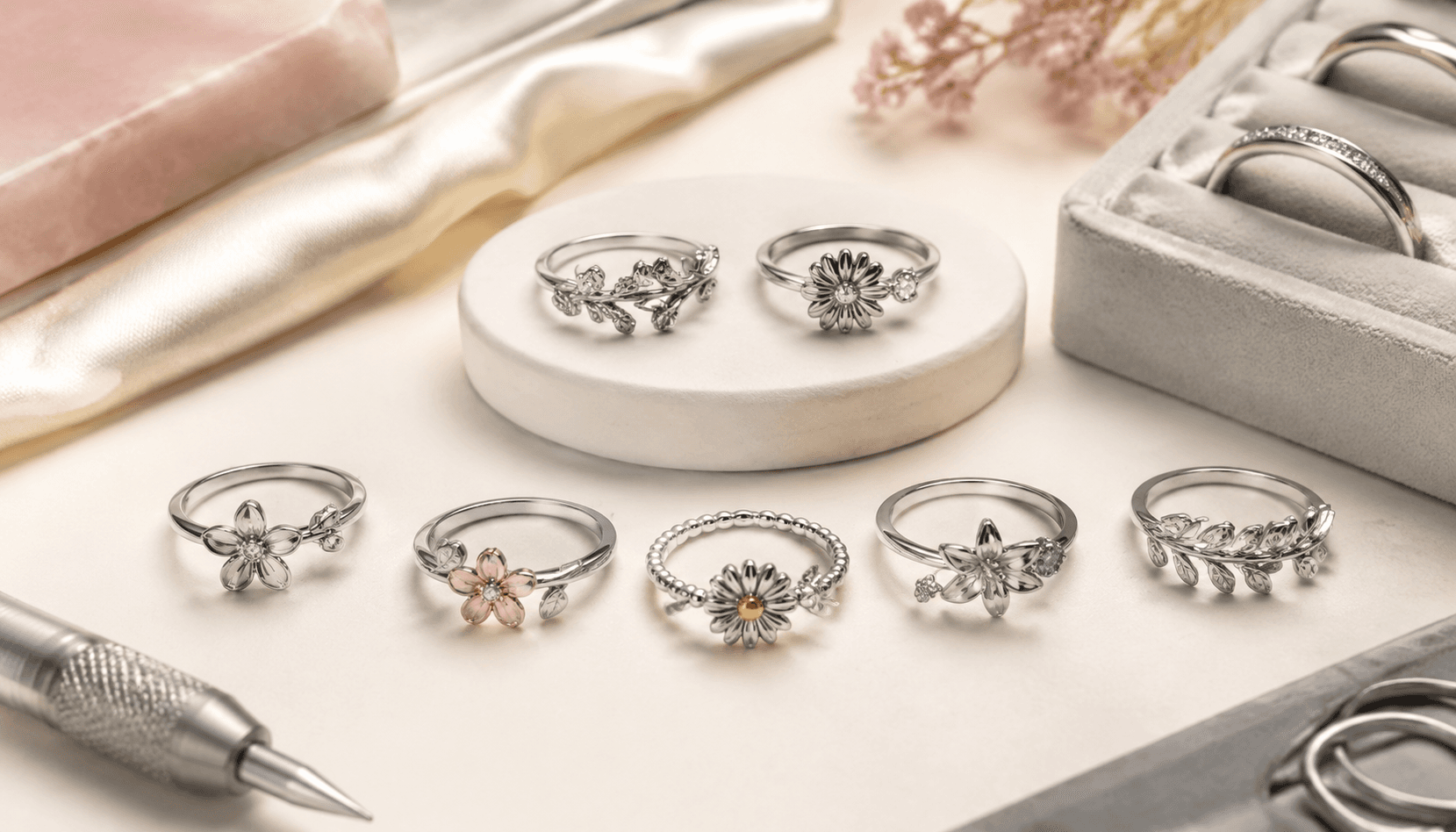 Timeless Blooms: Custom Stainless Steel Rings for Every Festive Moment