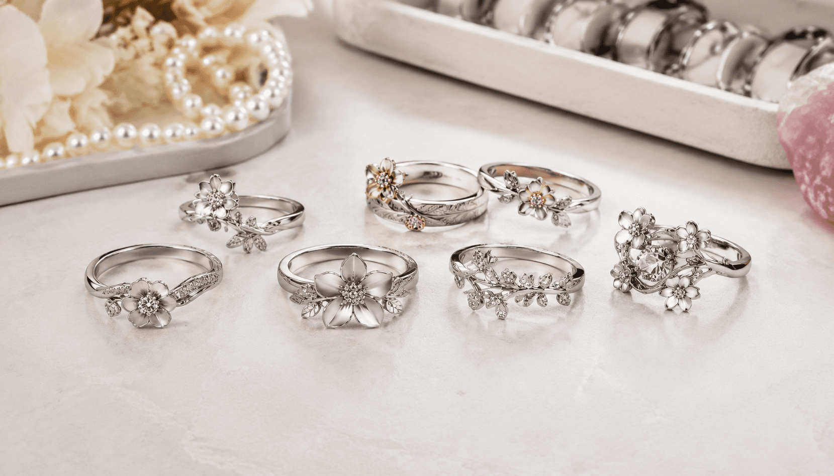 Timeless Petals: Holiday & Seasonal Birth Flower Rings