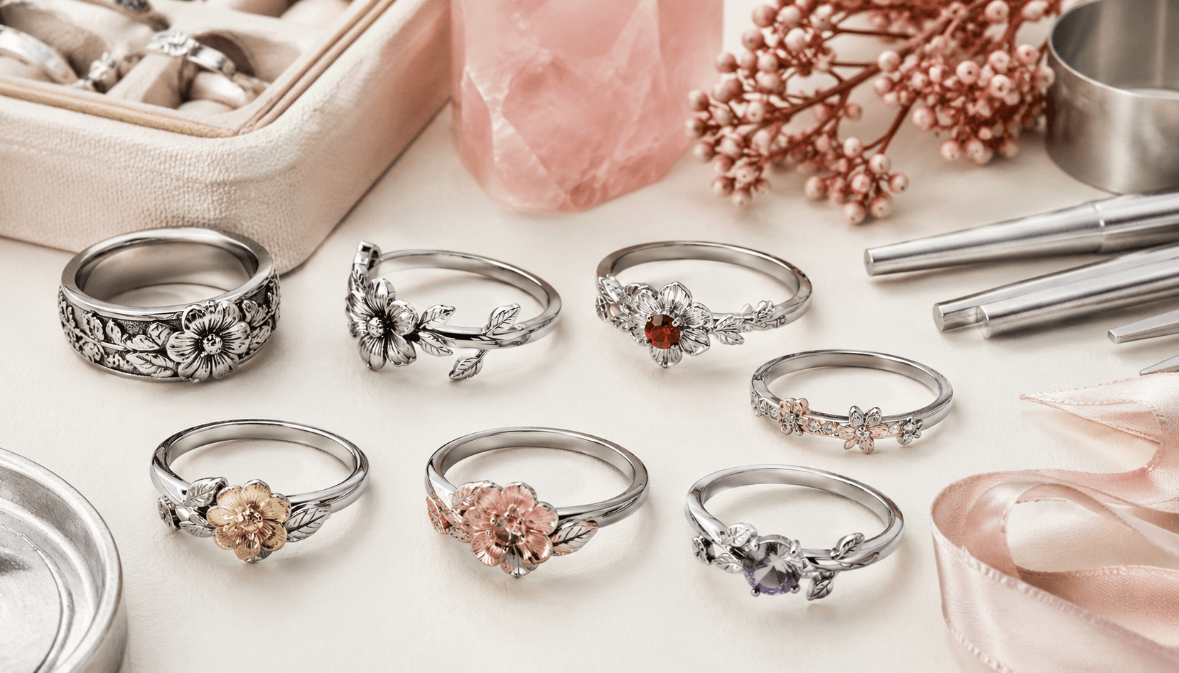 Seasonal Spotlight: Birth Flower Rings with a Holiday Twist