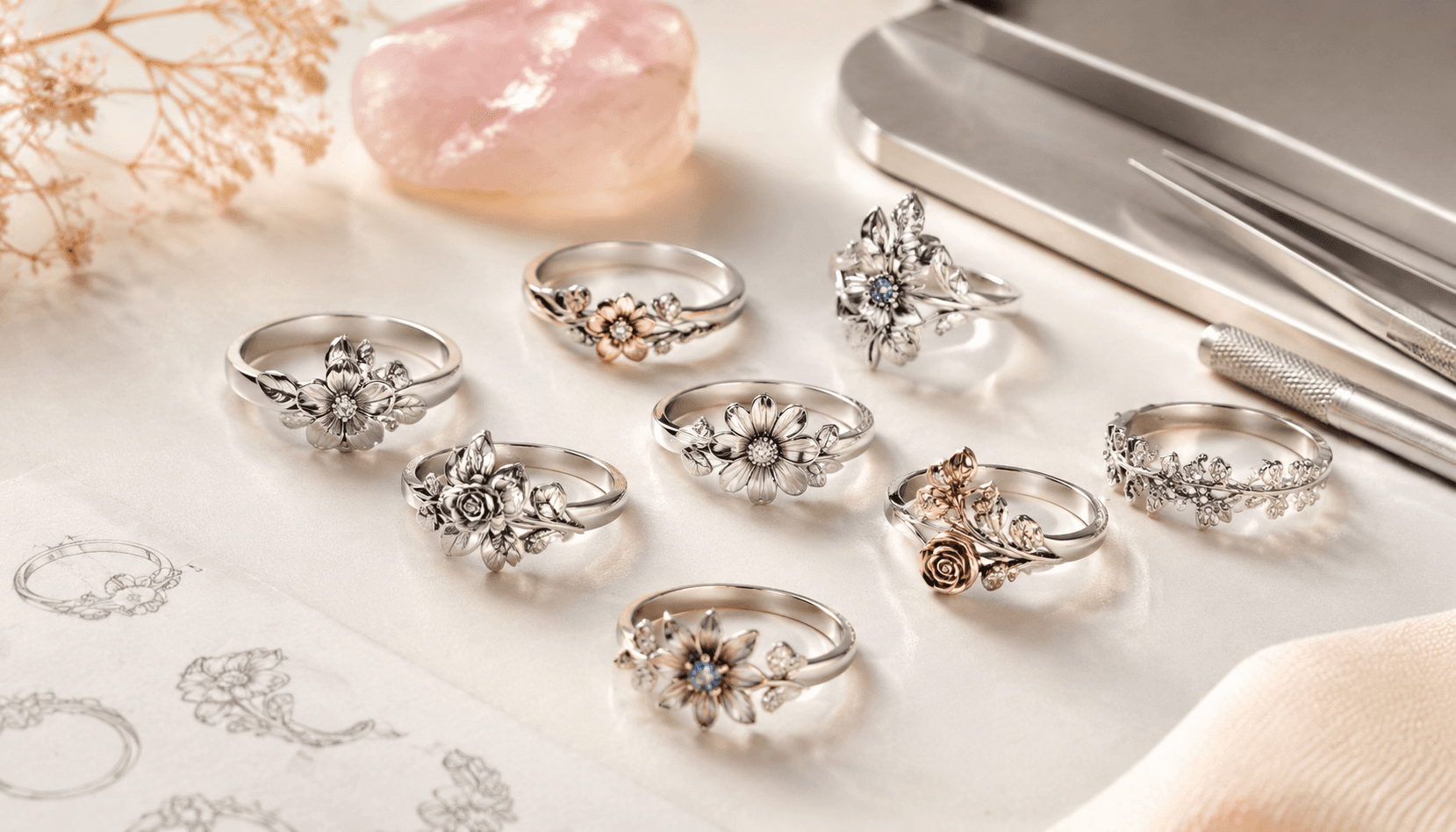 Bloom by Season: Exclusive Holiday Birth Flower Rings