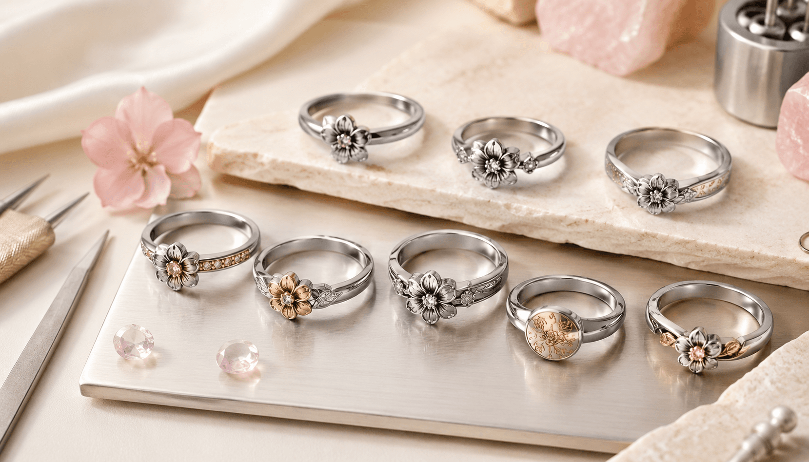 Timeless Petals: Birth Flower Rings for Holidays & Seasons