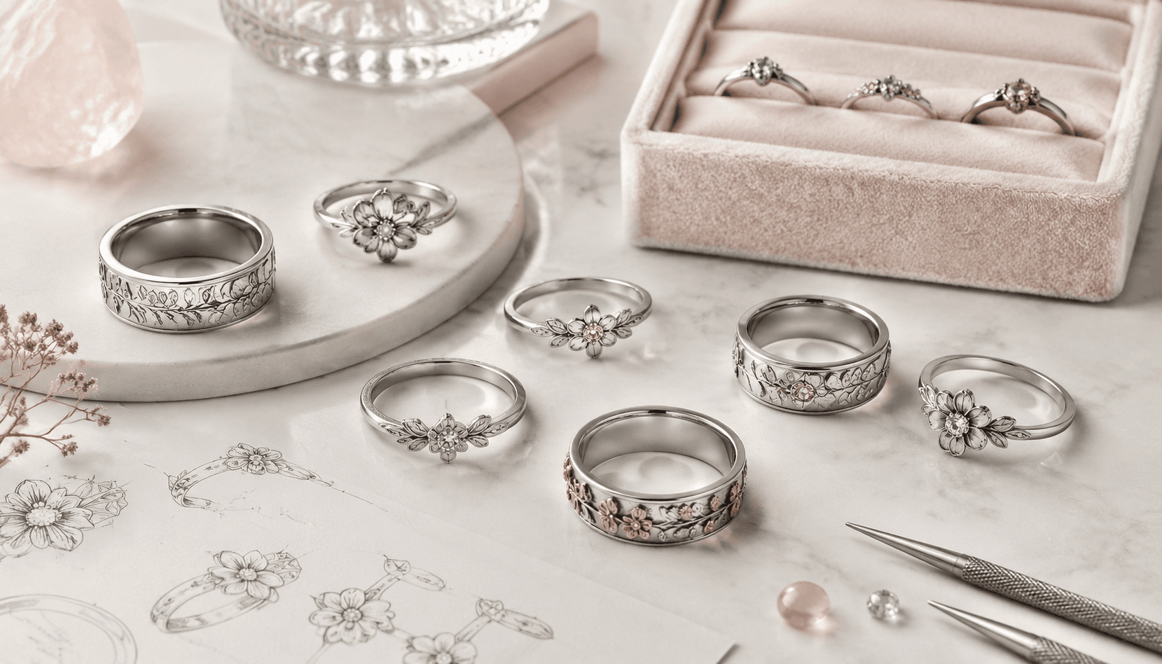 Timeless Blooms, Limited Moments: Birth Flower Rings Reimagined