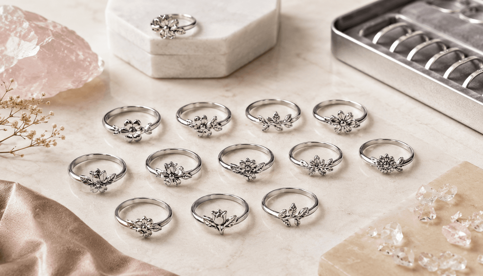 Keepsake Blossoms: Seasonal Birth Flower Rings for Exclusive Gifting