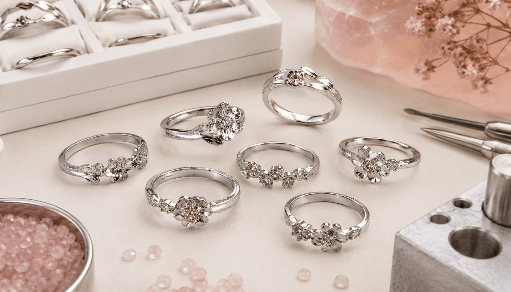 Seasonal Elegance: Custom Birth Flower Rings in Festive Editions