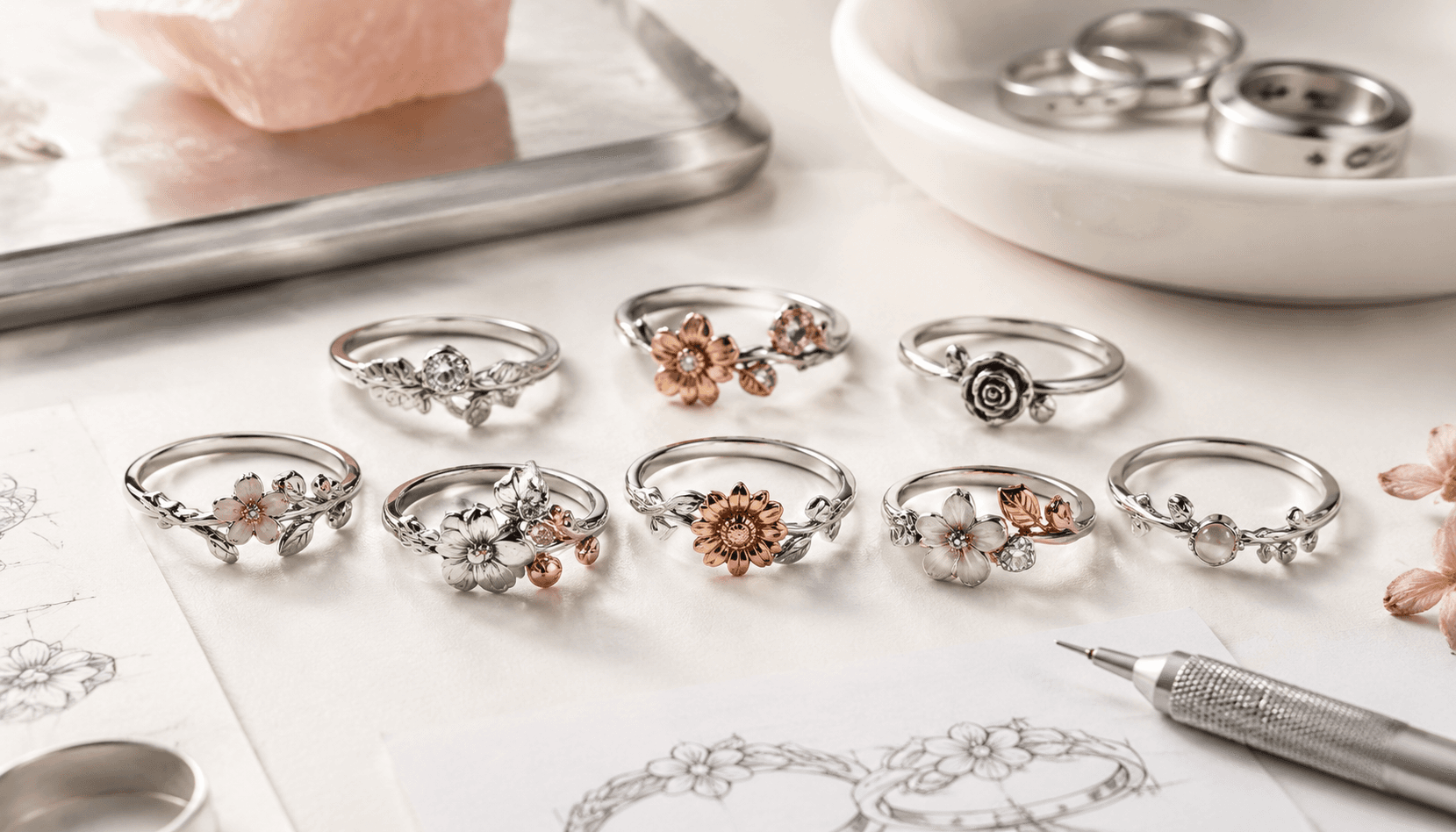 Seasonal Spark: Limited-Run Birth Flower Rings