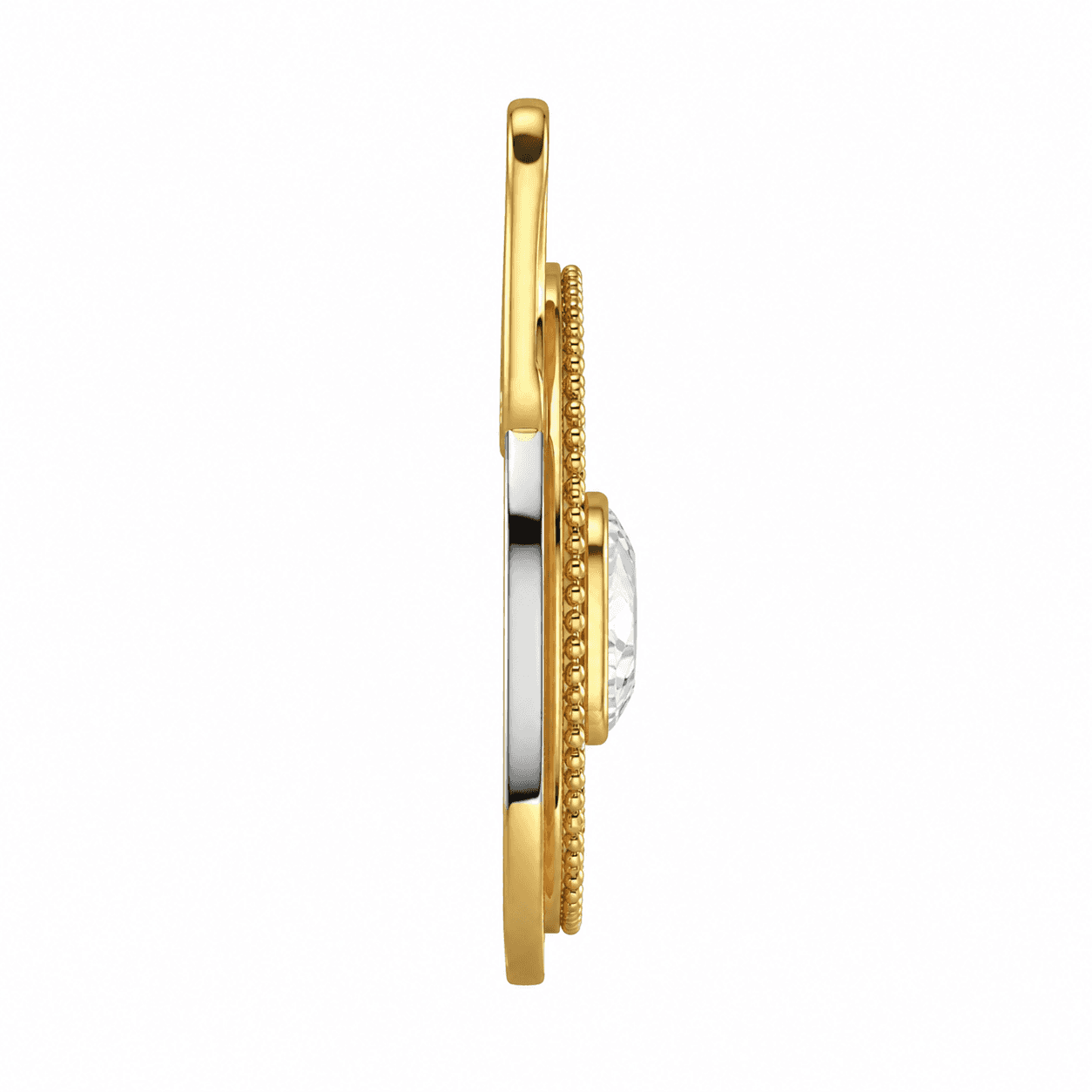 Lumière Arc Oval Necklace 1.34 ct Diamond Stainless Steel 2