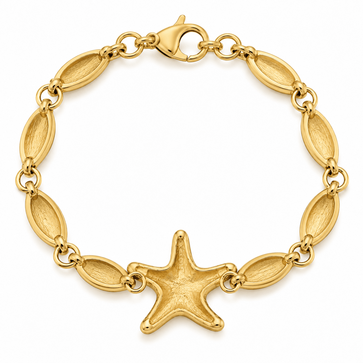 Tidal Starfish Sculpt Charm 316L Bracelet - image 4