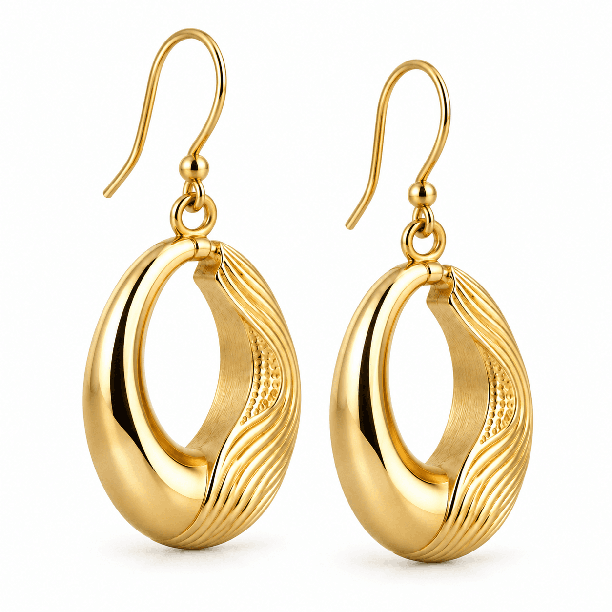 Verdant Monstera Huggie Hoops 316L Stainless Steel Earrings - image 3