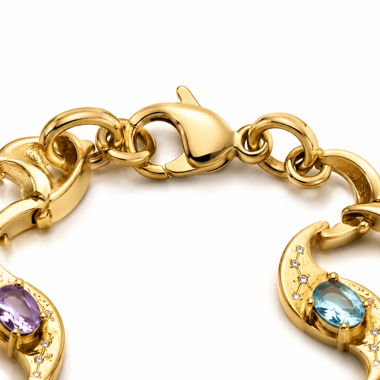 Pulsera de charms de galaxia con piedra de nacimiento de órbita celestial 3