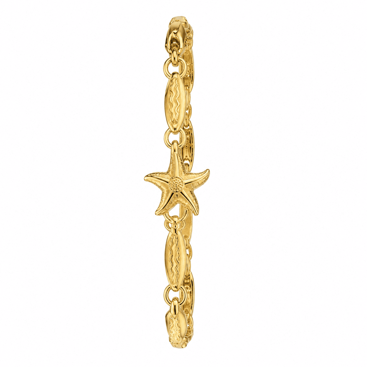 Pulsera 316L con charm esculpido de estrella de mar Tidal 2