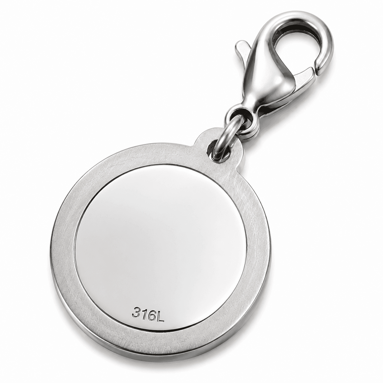 Monogram Orbit Circle Charm 316L Stainless Steel 16 25mm 4