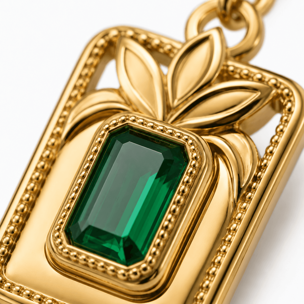 Mint Lily Emerald Cut Charm 3