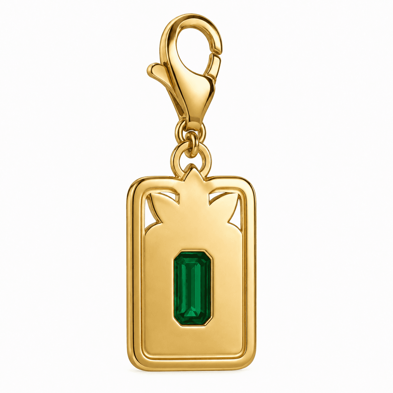 Mint Lily Emerald Cut Charm 4