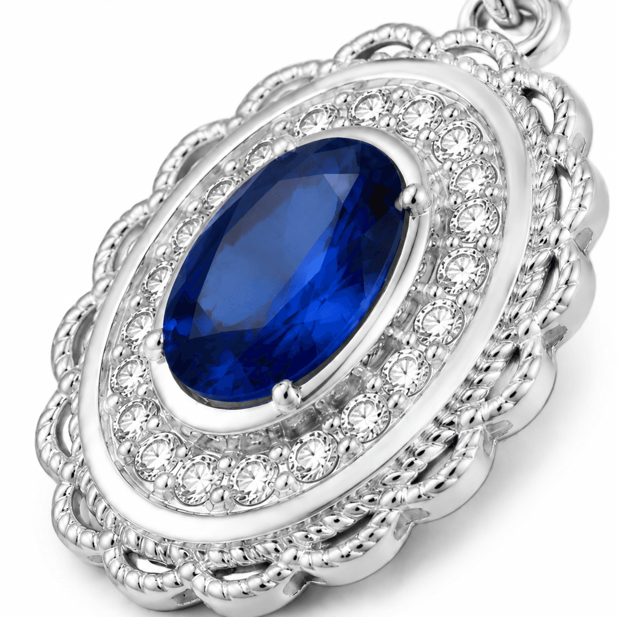 Midnight Cove Oval Sapphire Bezel Charm 3