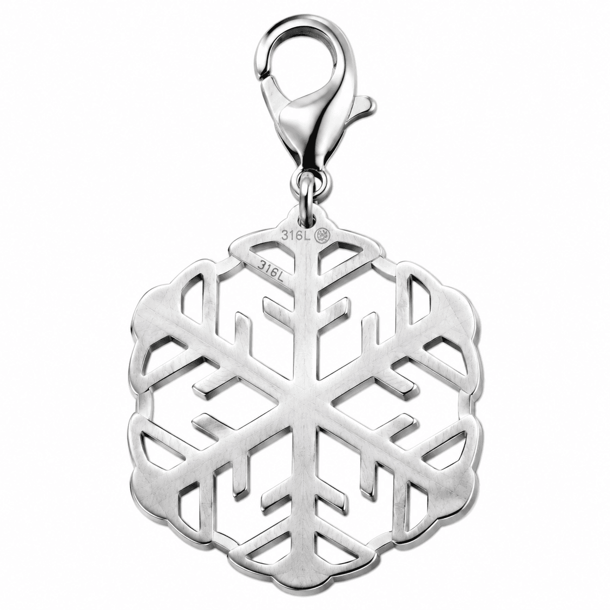 FrostTwist Seasonal 316L Stainless Steel Sculptural Charm 4