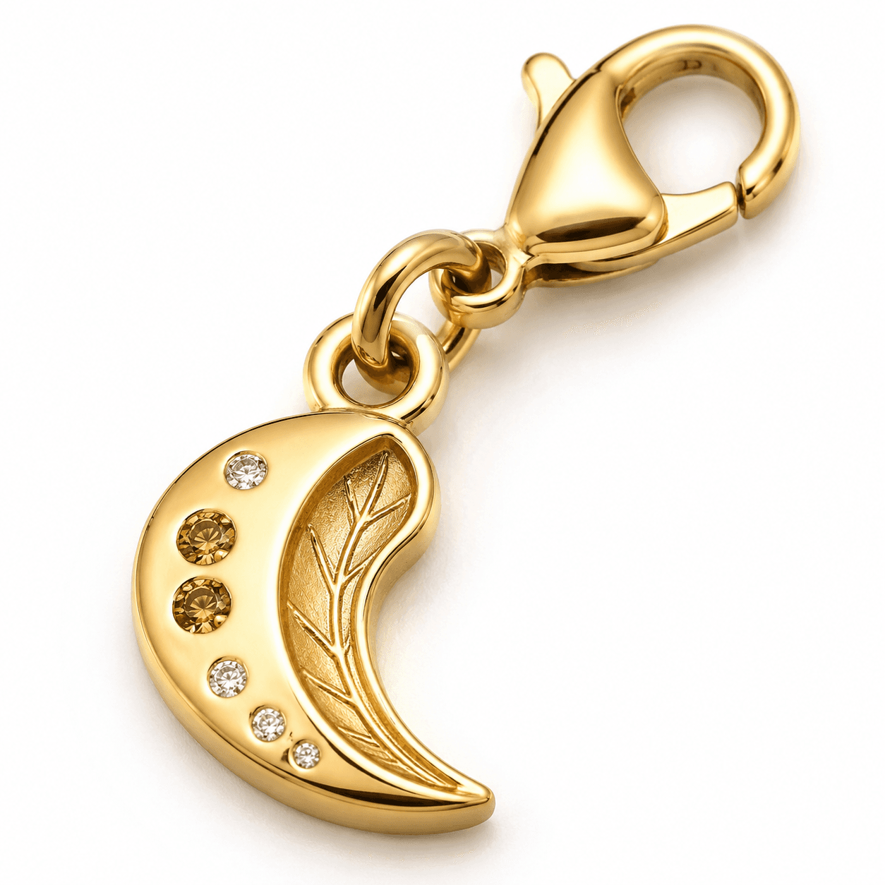 Cosmic Vortex Charm in acciaio inossidabile 316L a spirale blu PVD 3
