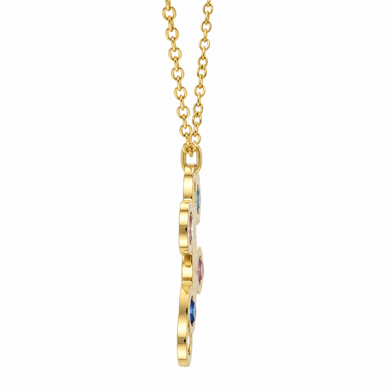 Aurora Galaxy Birthstone Spiral 316L Stainless Steel Necklace - image 2