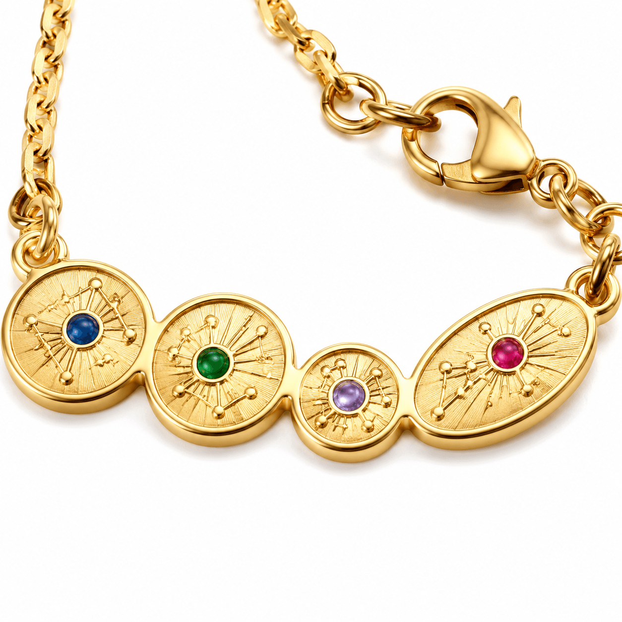 Aurora Galaxy Birthstone Spiral 316L Stainless Steel Necklace - image 3