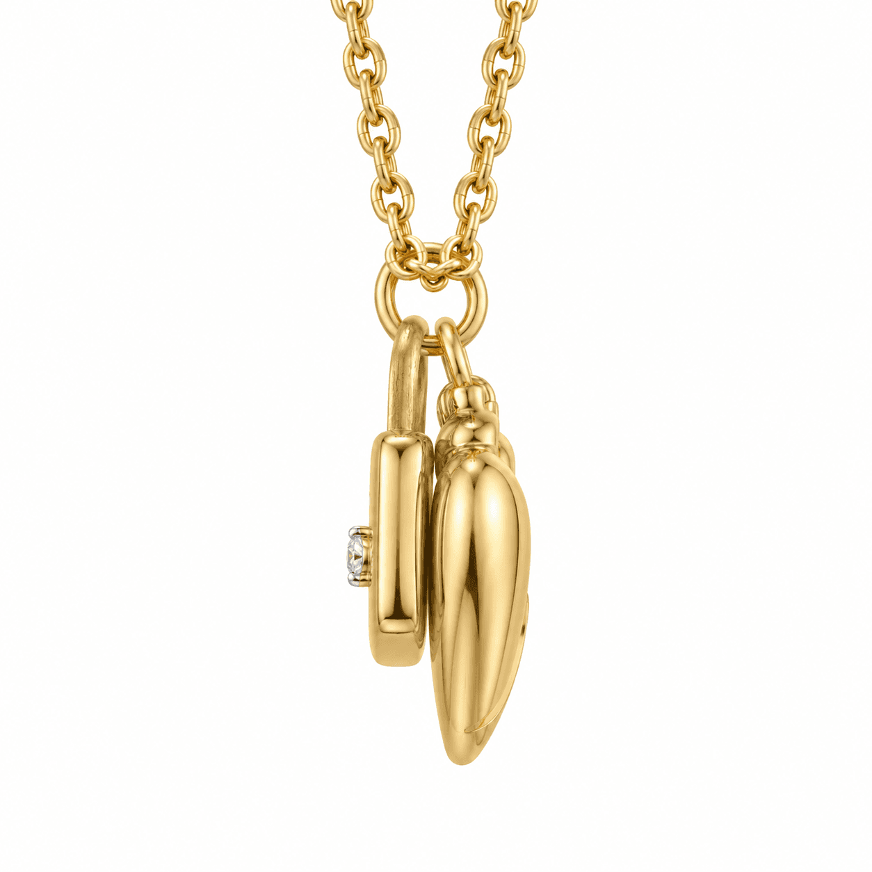Love on Lock Aurora Crystal Shield Necklace | OEM/ODM - image 2