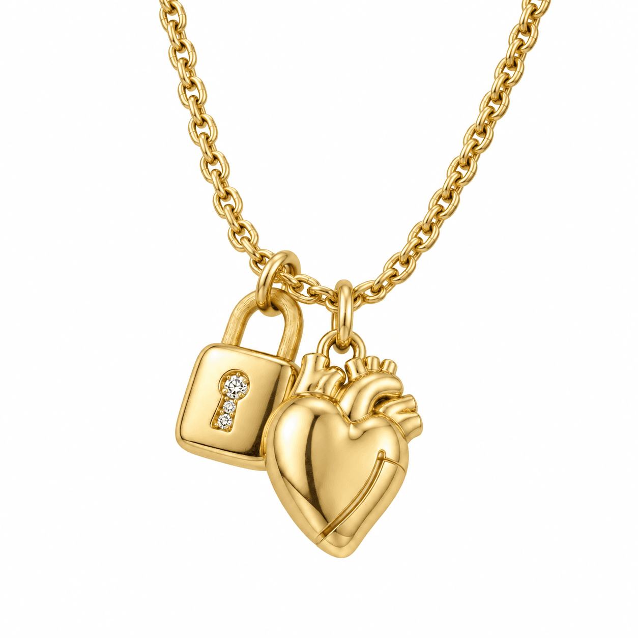 Love on Lock Aurora Crystal Shield Necklace | OEM/ODM - image 3