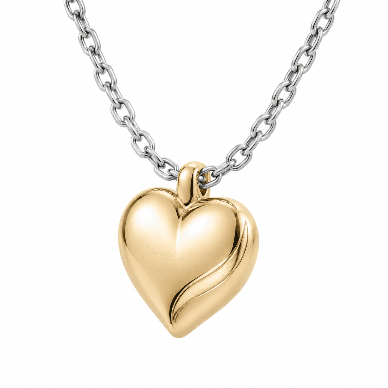 Personalized Sculptural Heart Charm Necklace | OEM/ODM - image 3