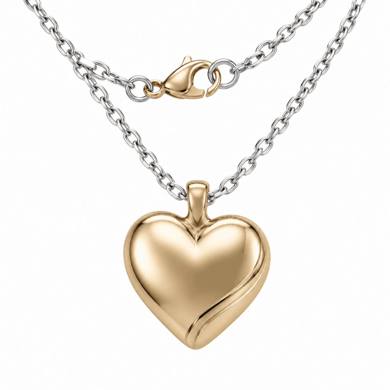 Personalized Sculptural Heart Charm Necklace | OEM/ODM - image 4