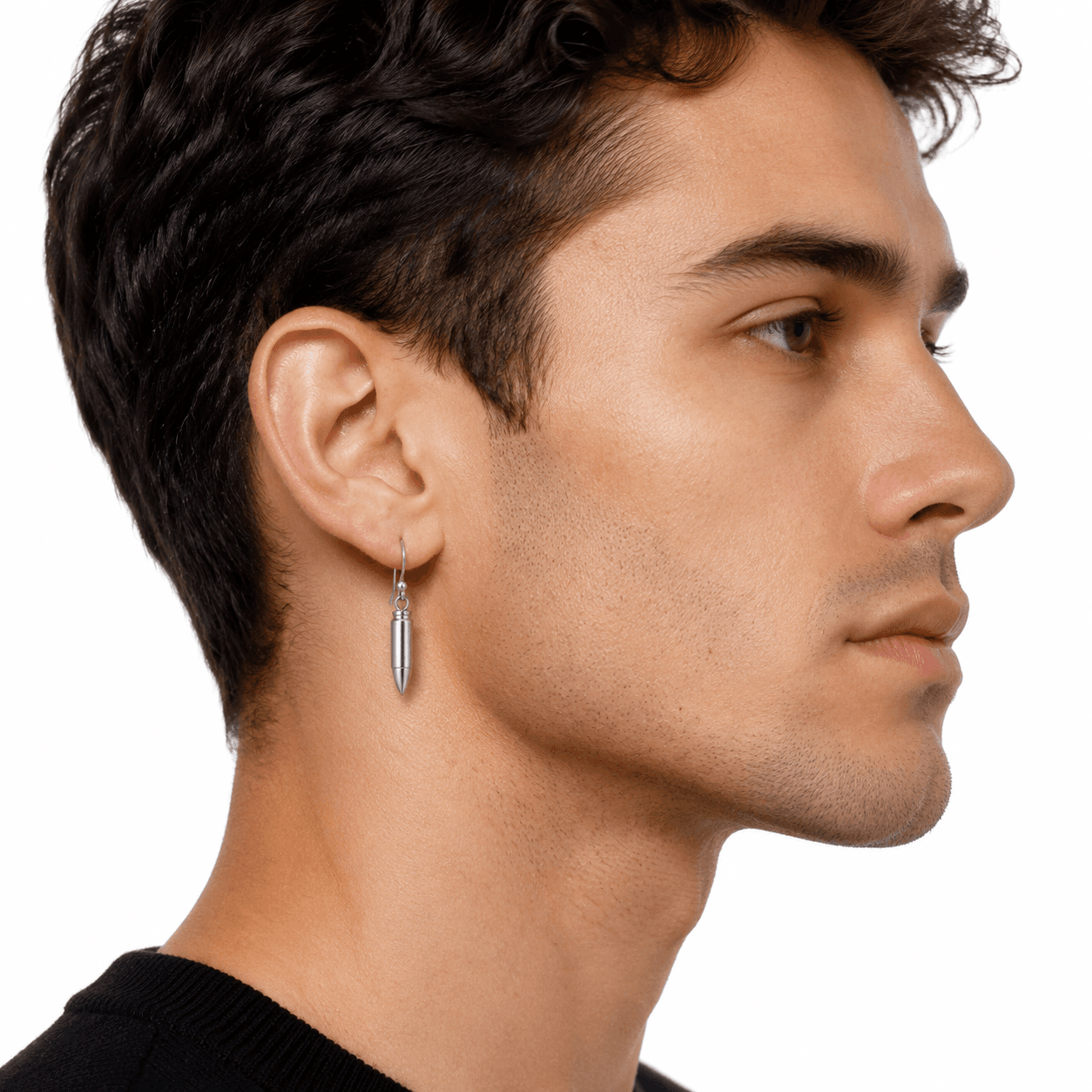 Tracer Orbit Circle Earrings - 316L Stainless Steel Gunmetal 5
