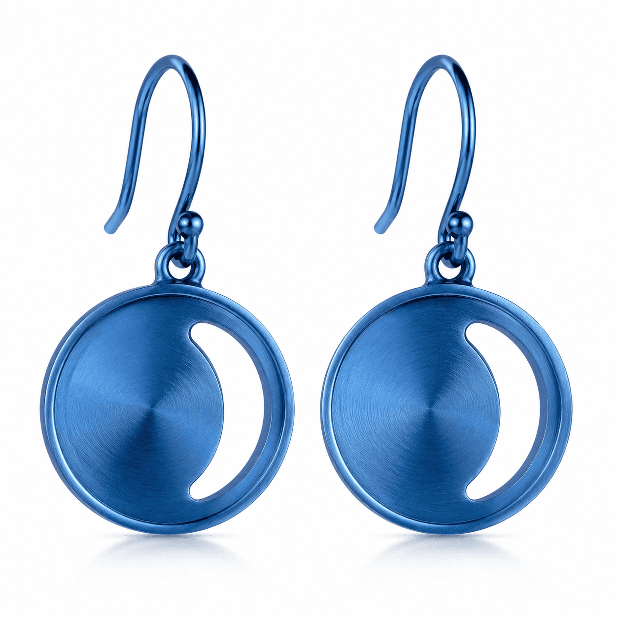 Azure Eclipse Circle Earrings