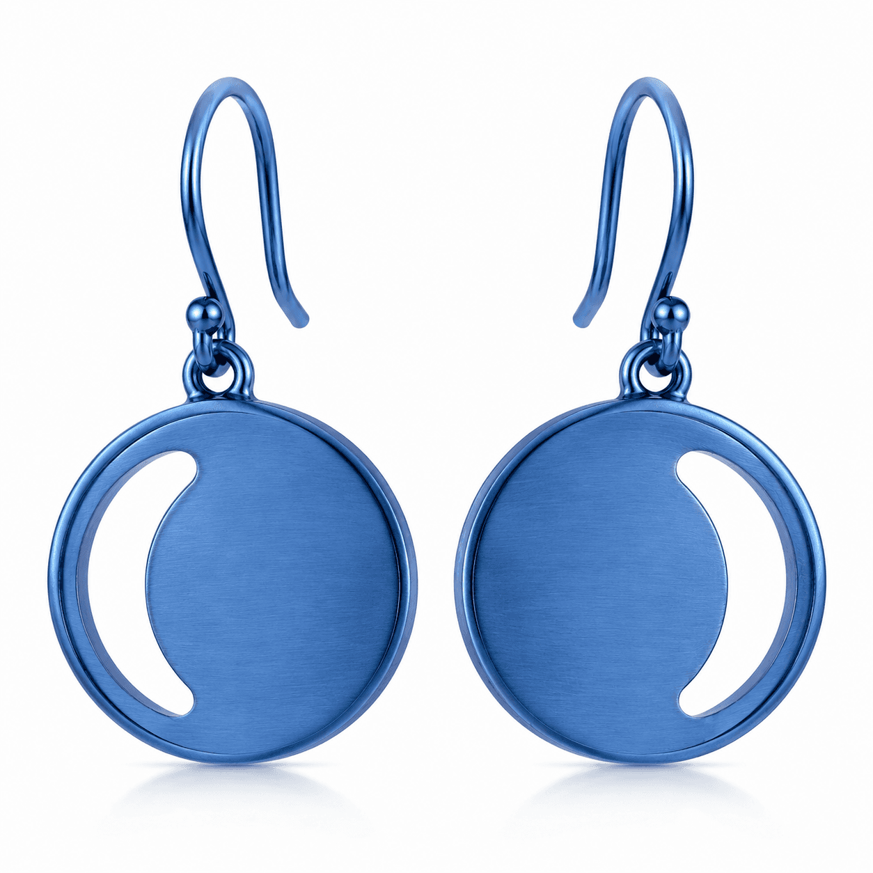 Azure Eclipse Circle Earrings 4