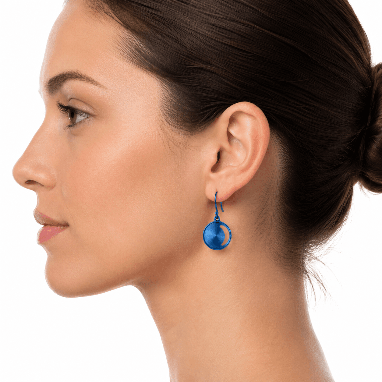 Azure Eclipse Circle Earrings 5
