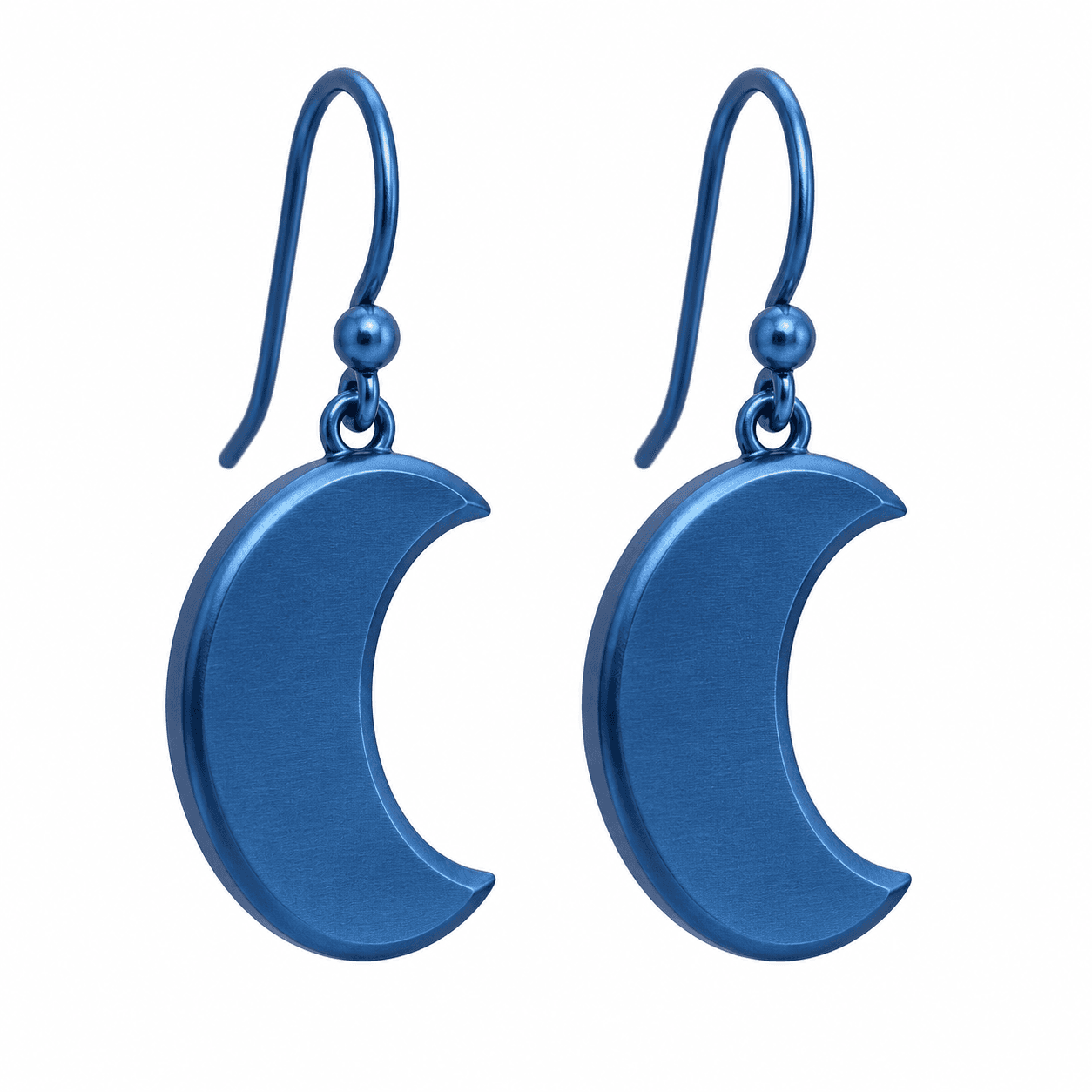 Azure Kite Halo Stud Earrings - 316L Blue Enamel