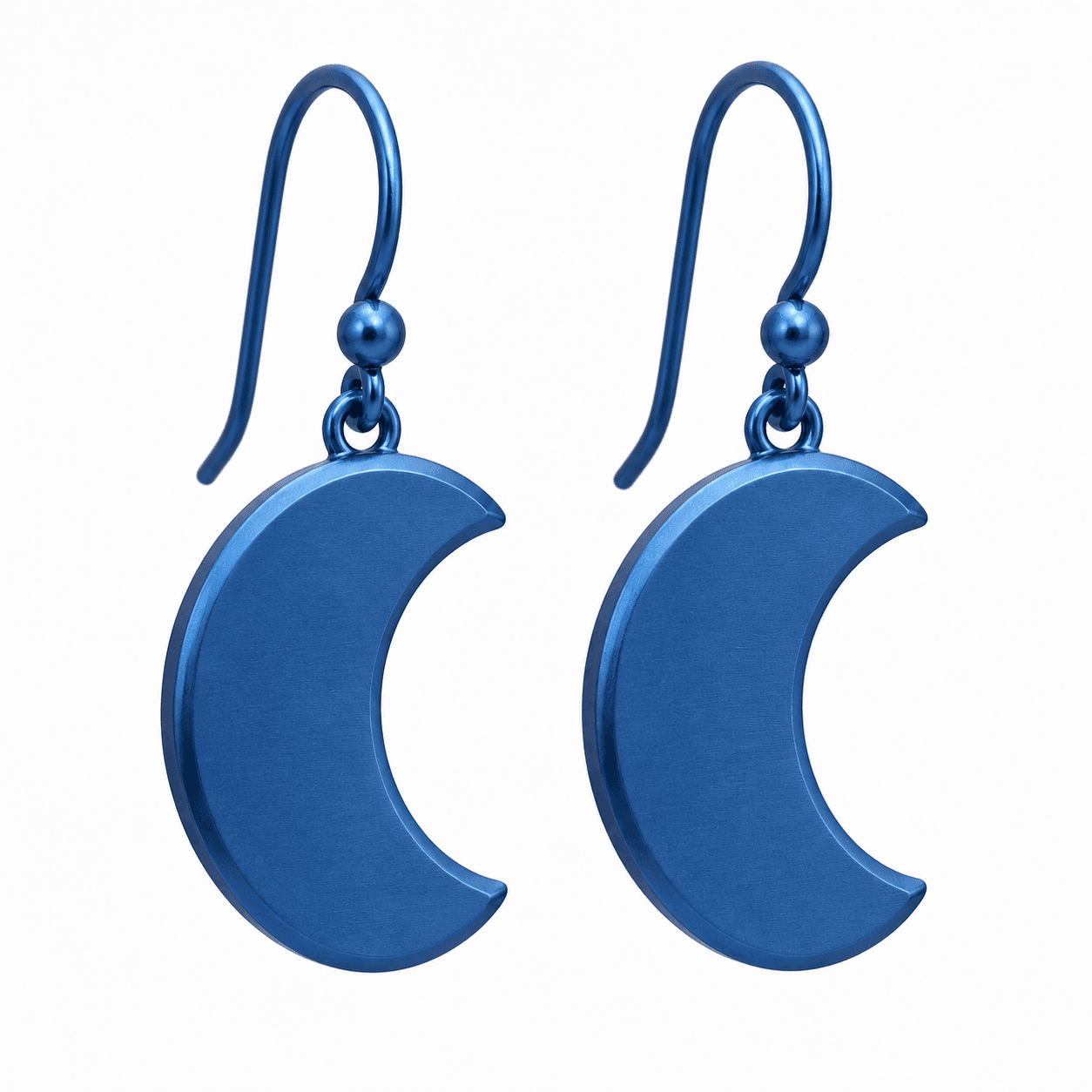 Azure Kite Halo Stud Earrings - 316L Blue Enamel 4