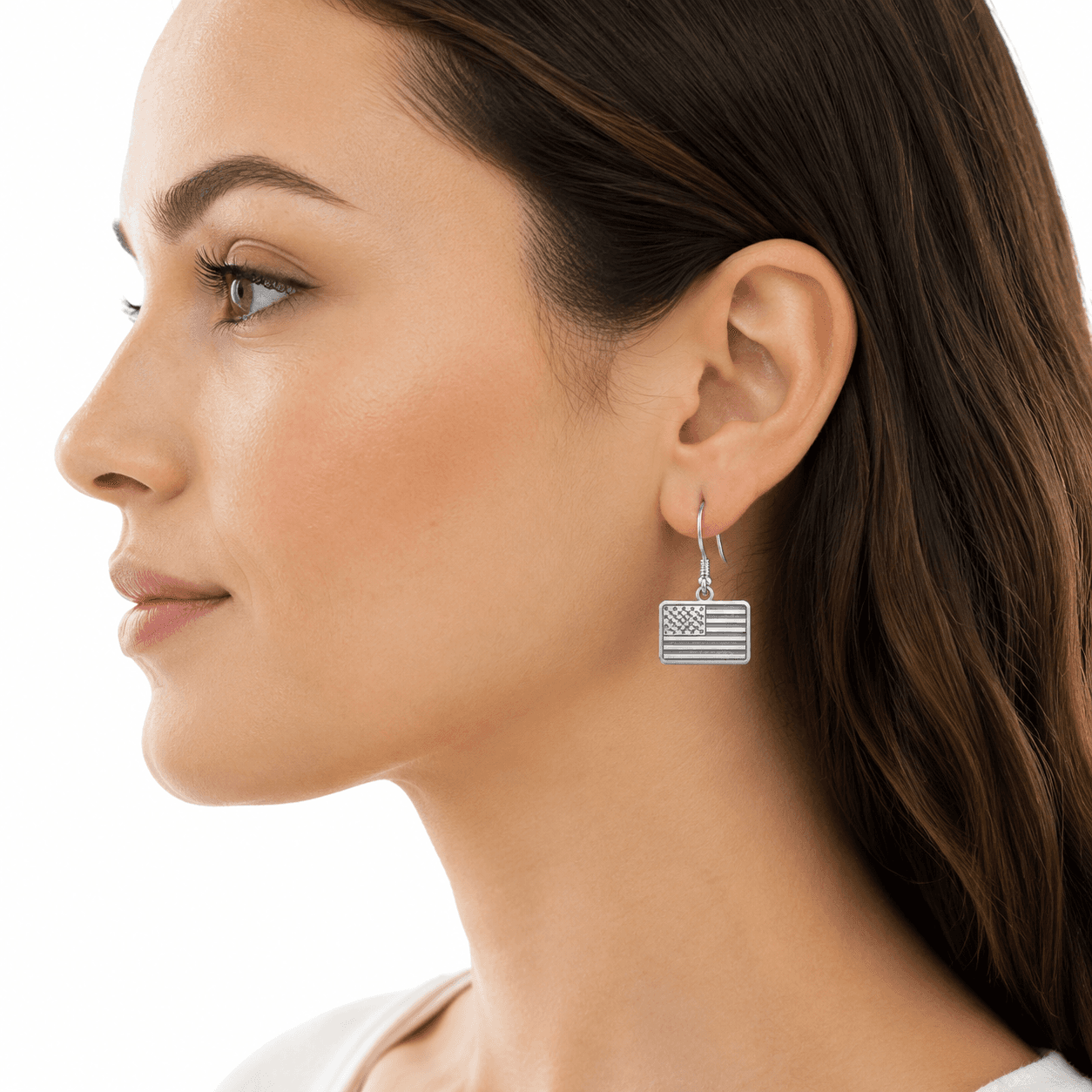 Patriotic Prism Rectangles - 316L-Edelstahl-Ohrringe 5