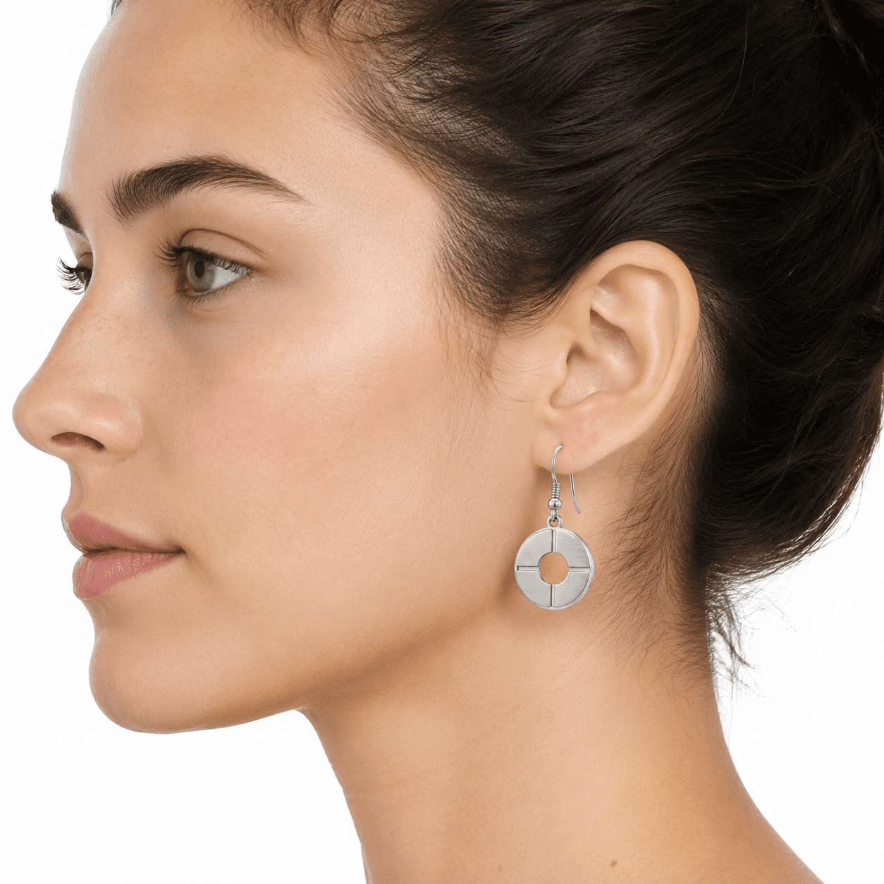 GeoPin Kids Circle Studs - 316L Rainbow Geometric Earrings 5
