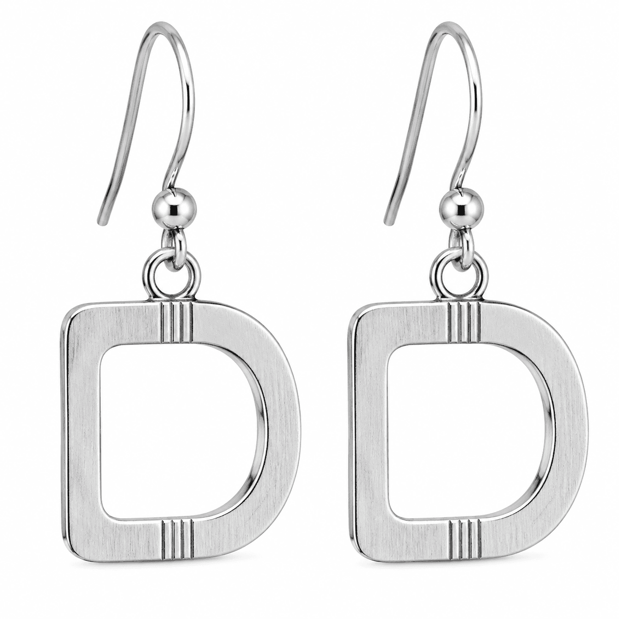 Interlock Circle Inserts Stainless Steel Stud Earrings (Gunmetal)