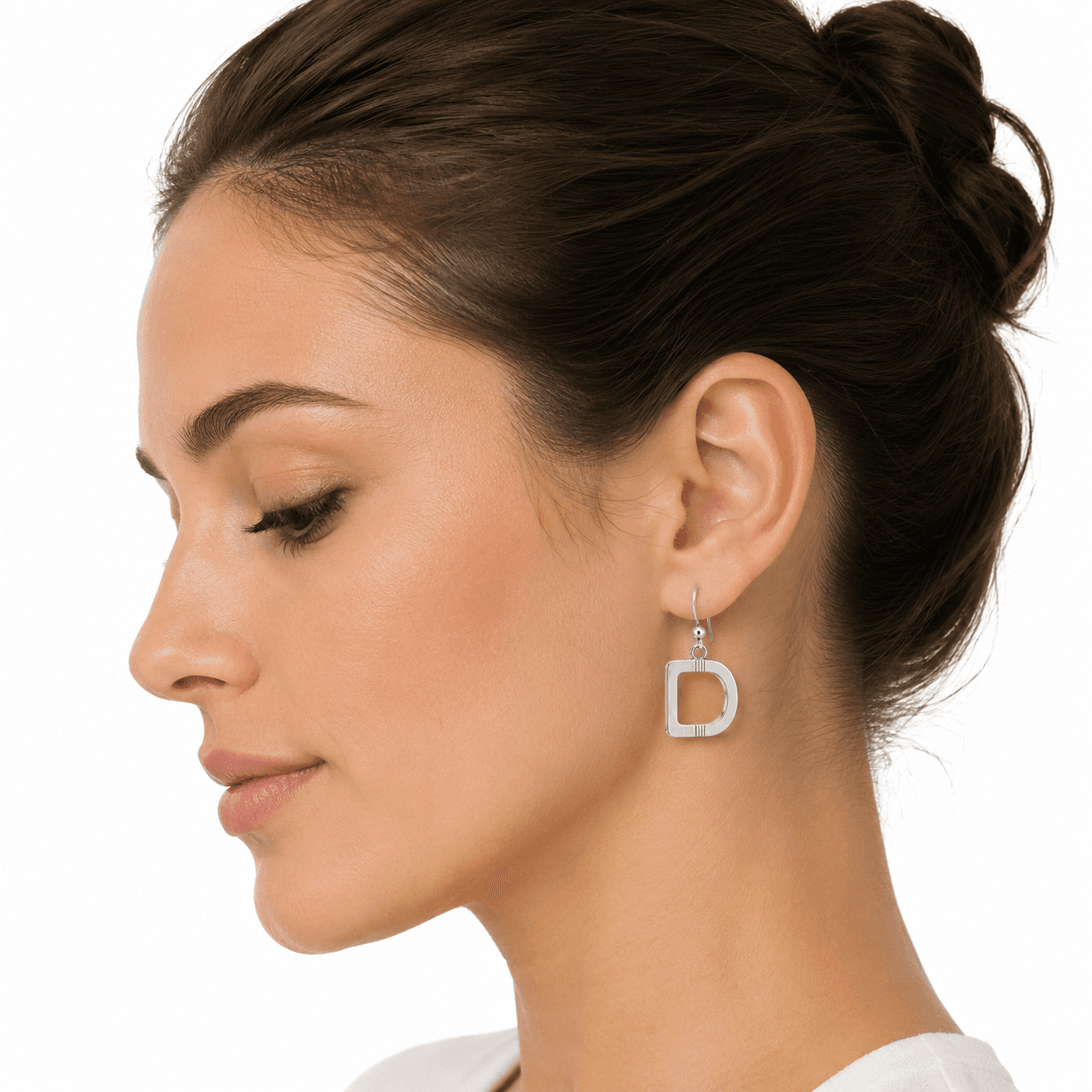 Interlock Circle Inserts Stainless Steel Stud Earrings (Gunmetal) 5