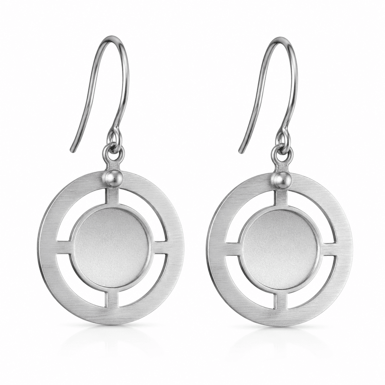 OctaGlyph Monogram Stainless Steel Earrings