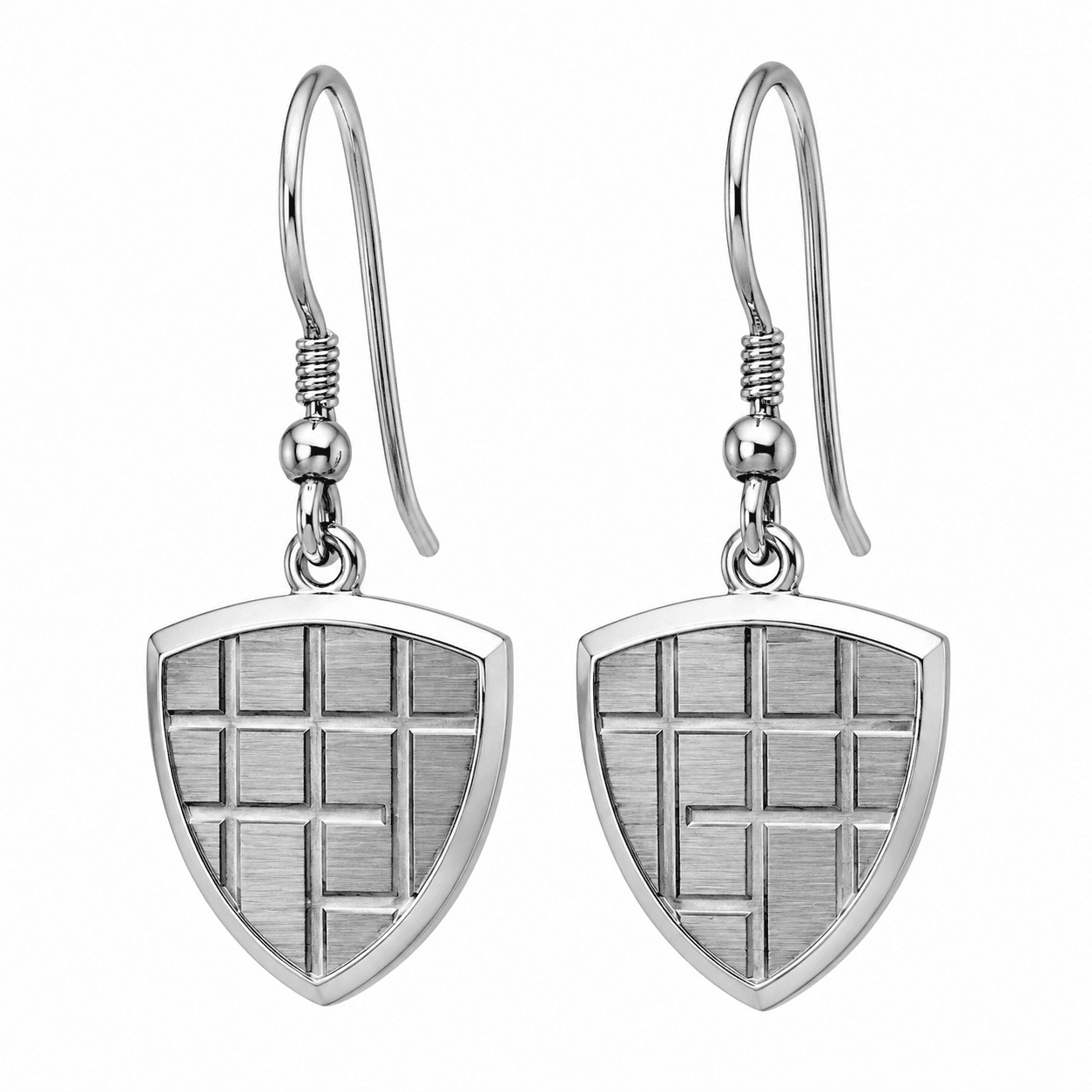 GridIron Circle Silhouette Earrings